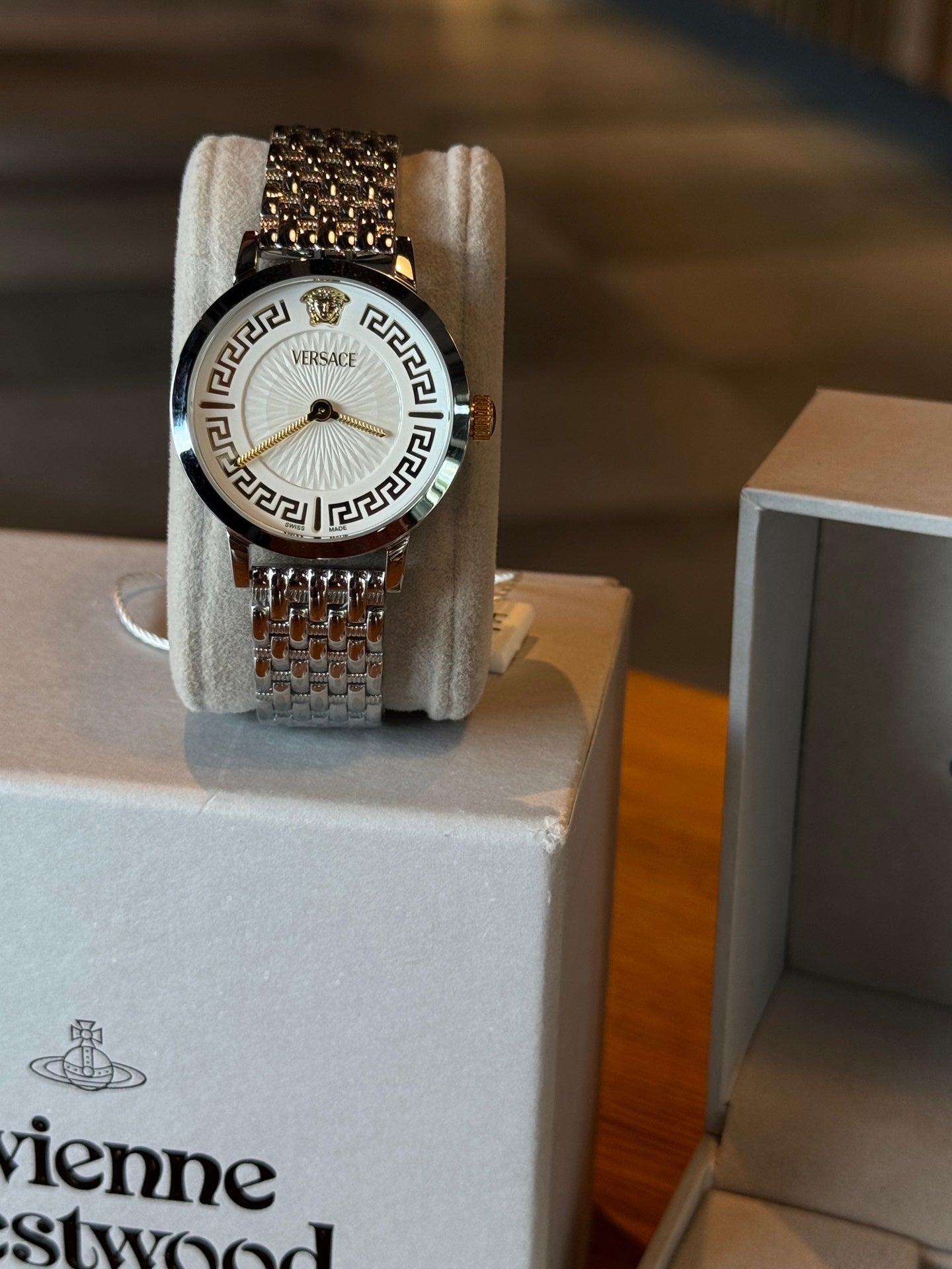 Greca Fortuna Silver-Tone Watch