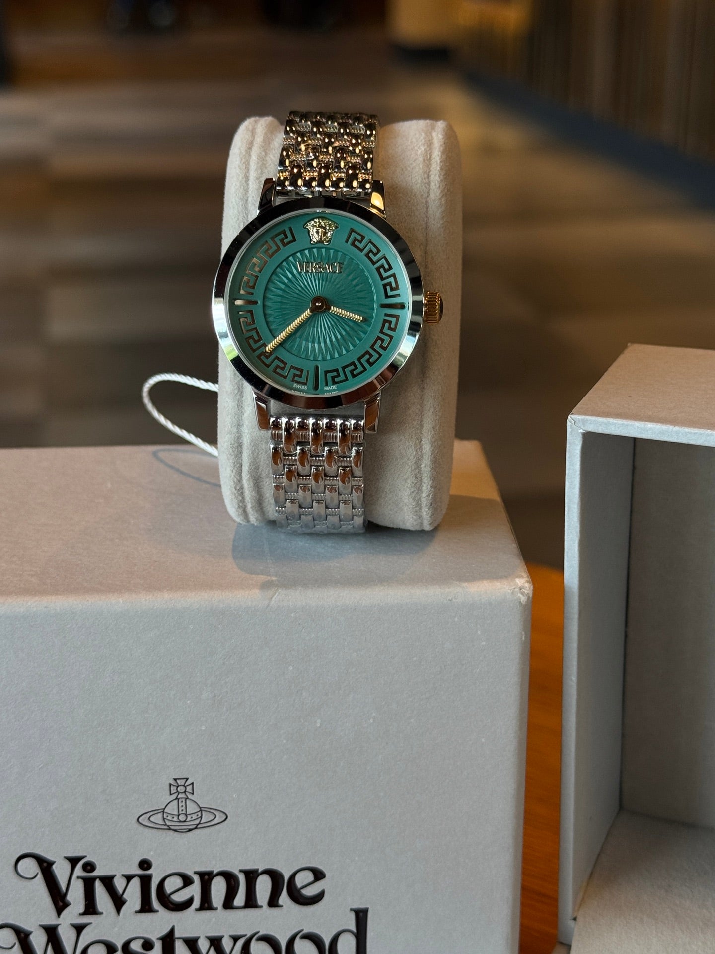 Greca Fortuna Silver-Tone Watch