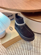 U*G 2025 Ethnic Style Wool Sock Snow Boots