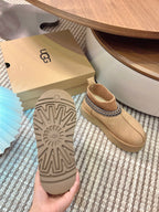 U*G 2025 Ethnic Style Wool Sock Snow Boots