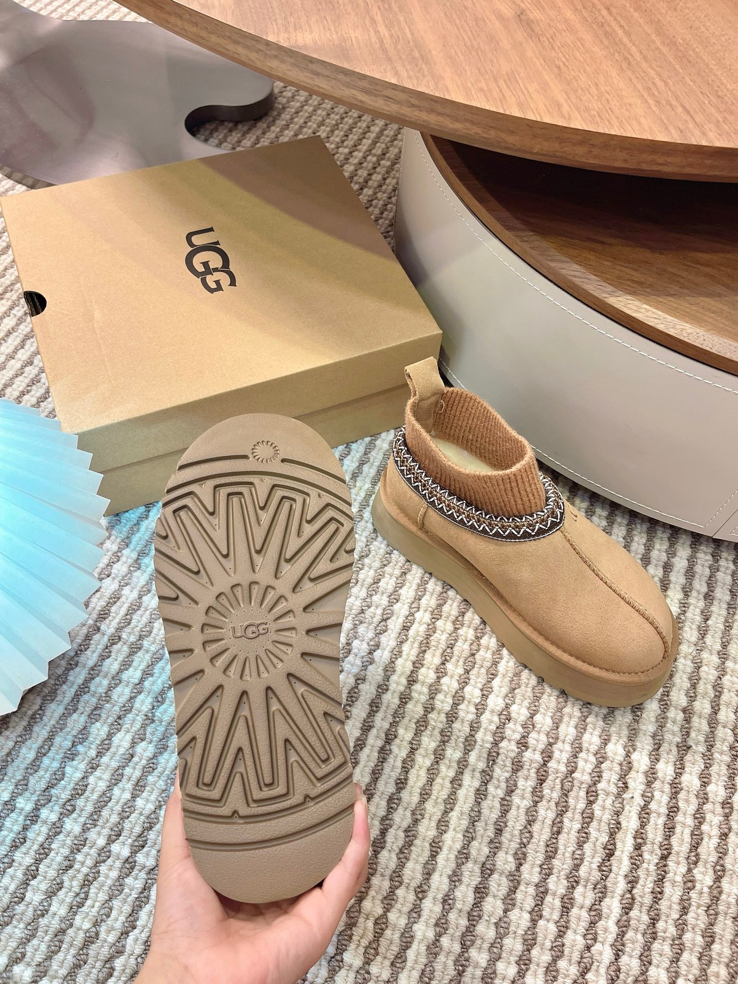 U*G 2025 Ethnic Style Wool Sock Snow Boots