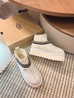 U*G 2025 Ethnic Style Wool Sock Snow Boots