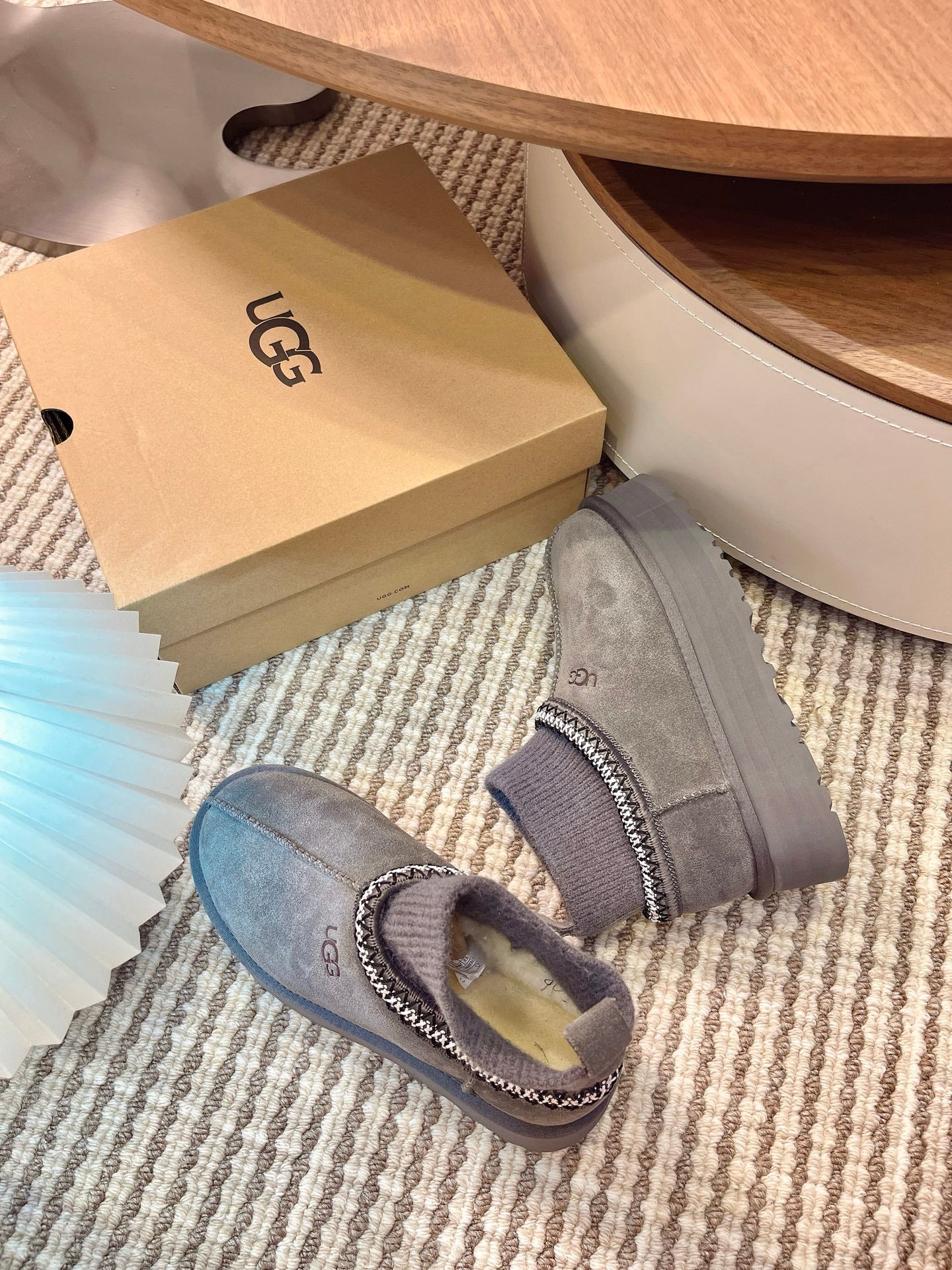 U*G 2025 Ethnic Style Wool Sock Snow Boots