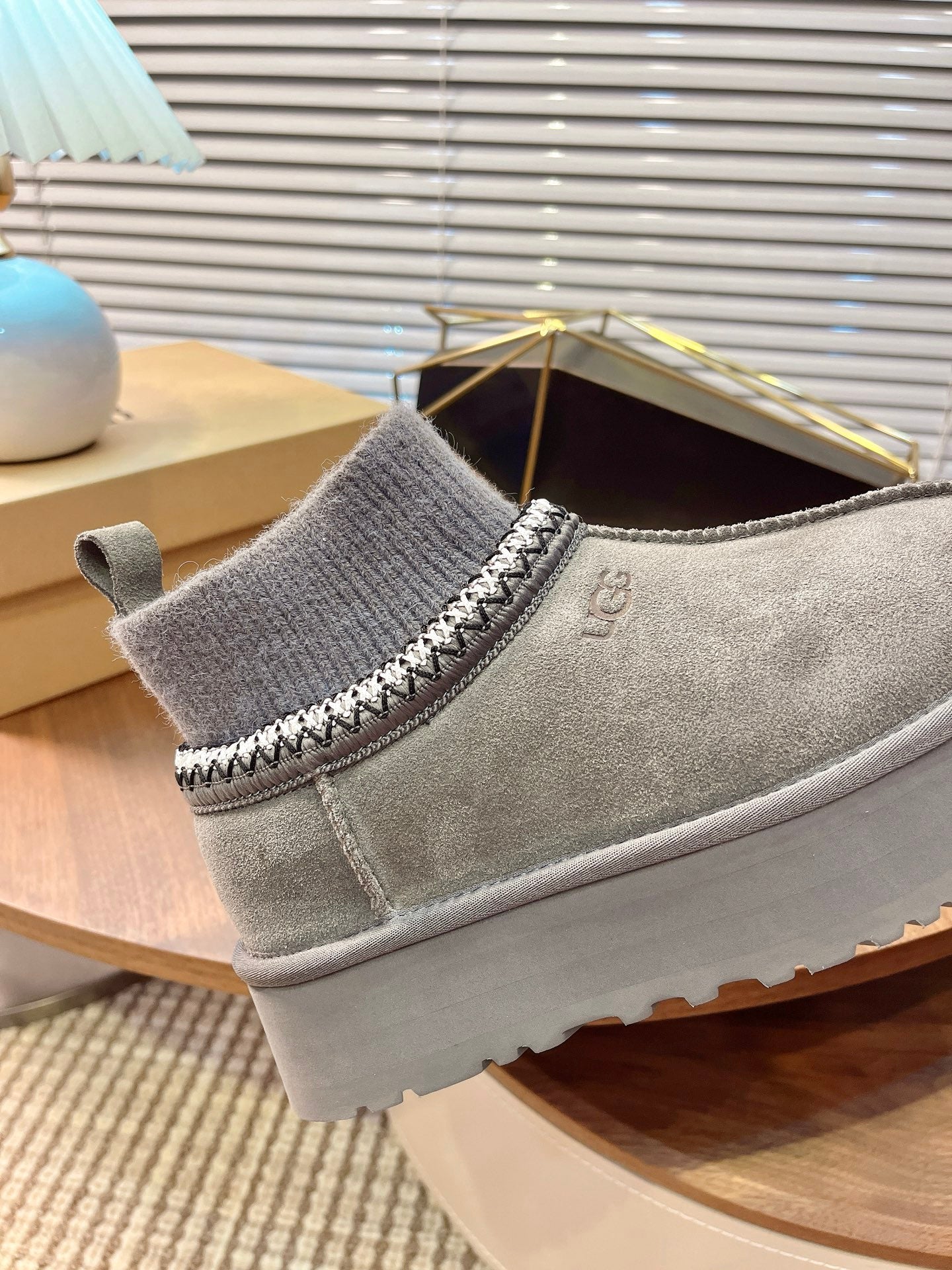 U*G 2025 Ethnic Style Wool Sock Snow Boots