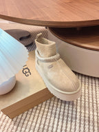 U*G 2025 Ethnic Style Wool Sock Snow Boots