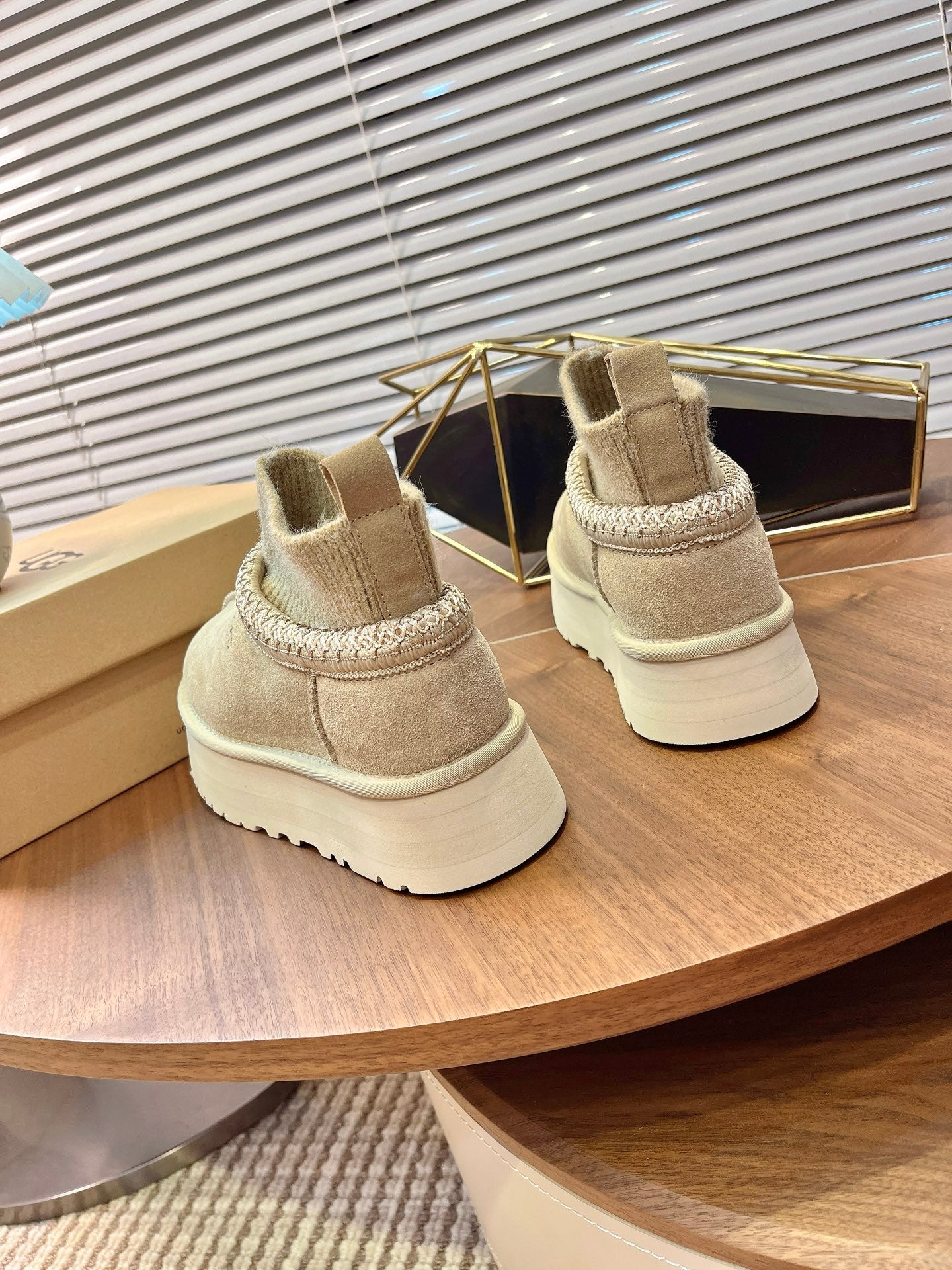 U*G 2025 Ethnic Style Wool Sock Snow Boots