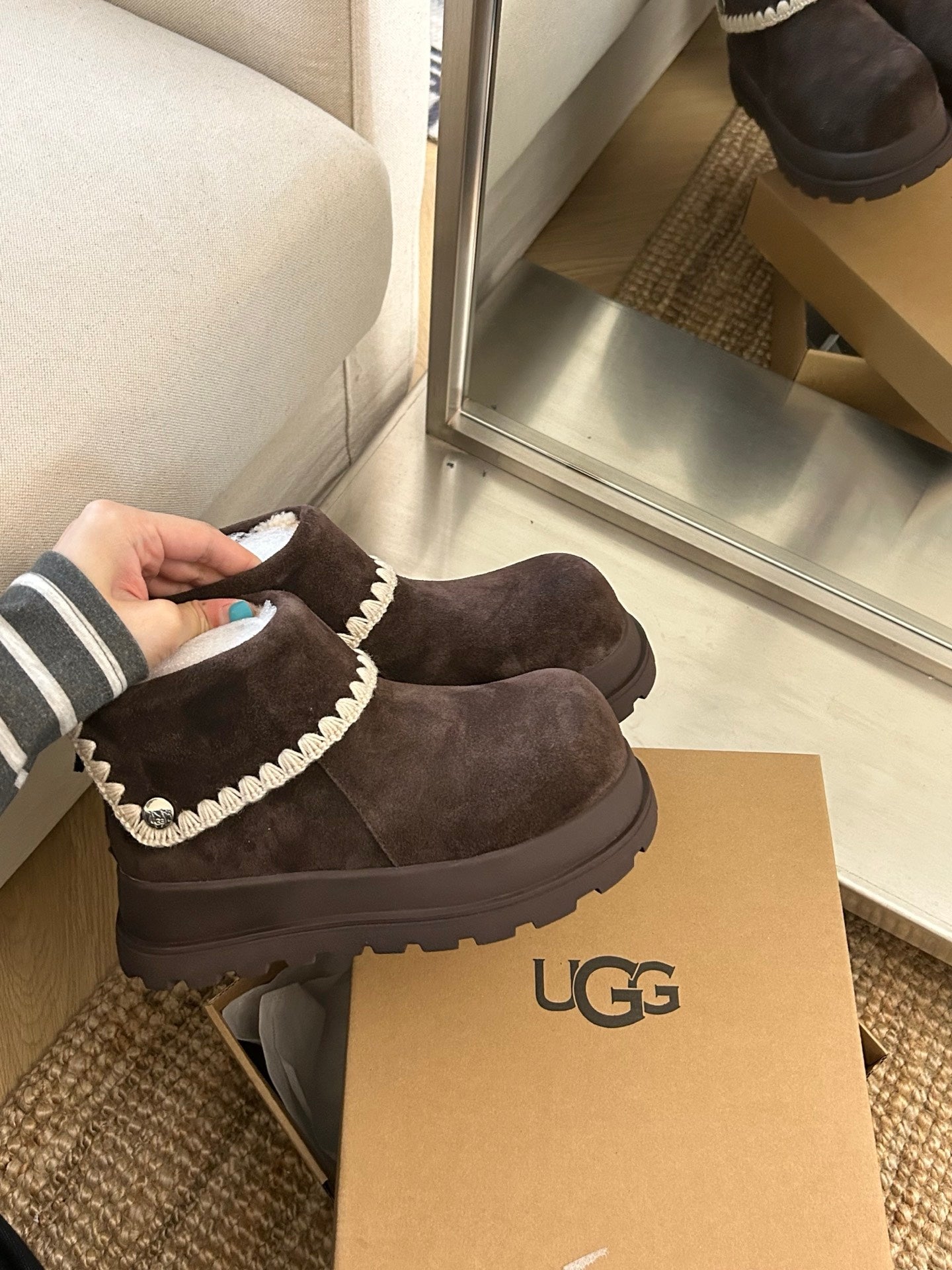 U*G 2025 Retro Tweed-Inspired Martin Boots