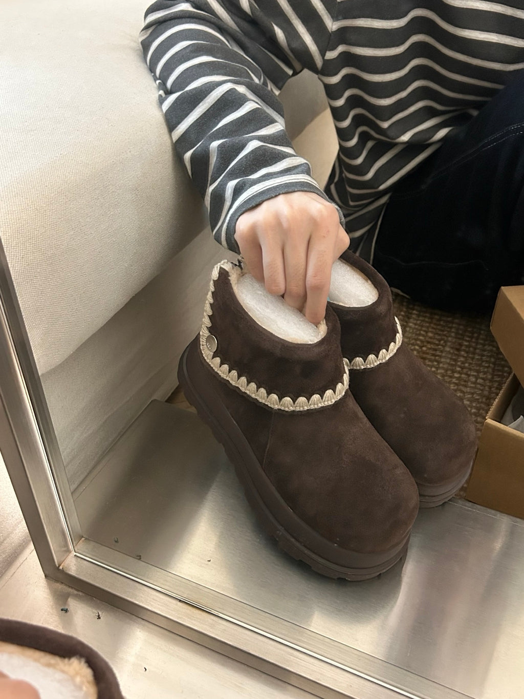 U*G 2025 Retro Tweed-Inspired Martin Boots