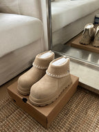 U*G 2025 Retro Tweed-Inspired Martin Boots