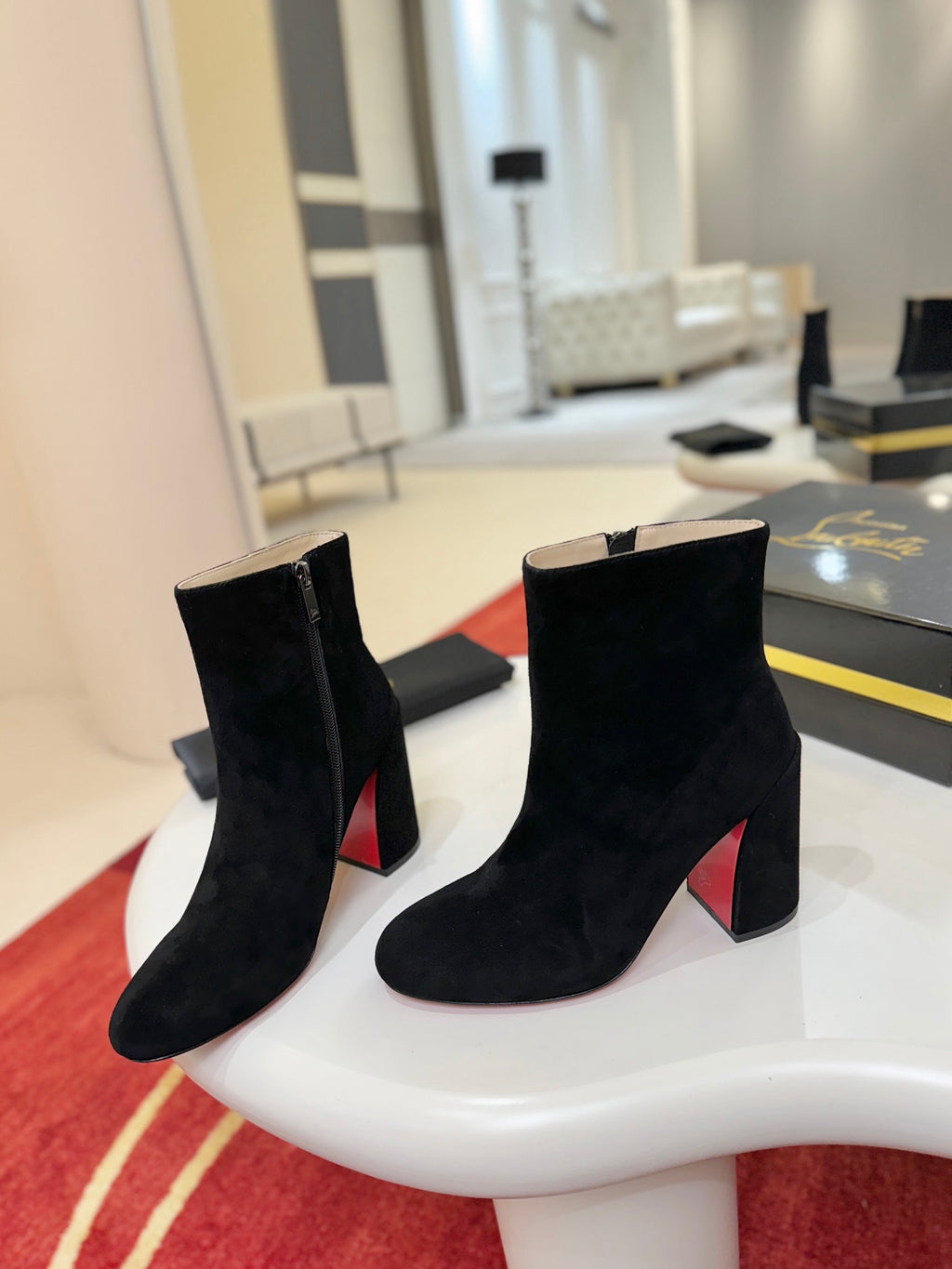 Jane Square-Heel Ankle Boots