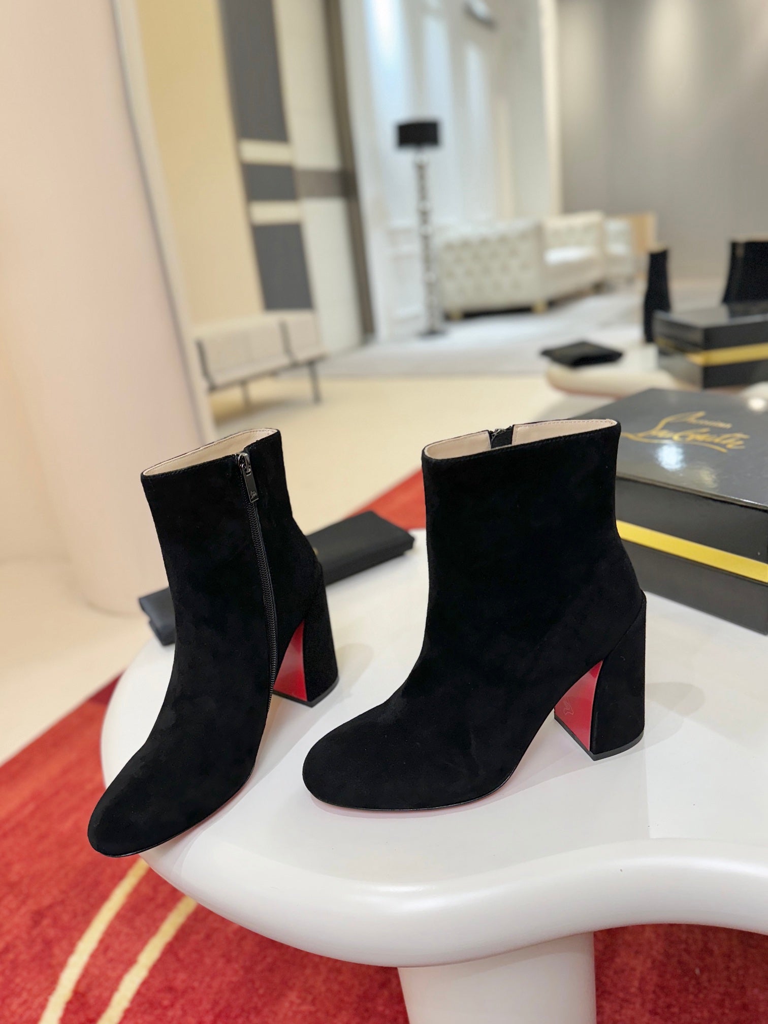 Jane Square-Heel Ankle Boots