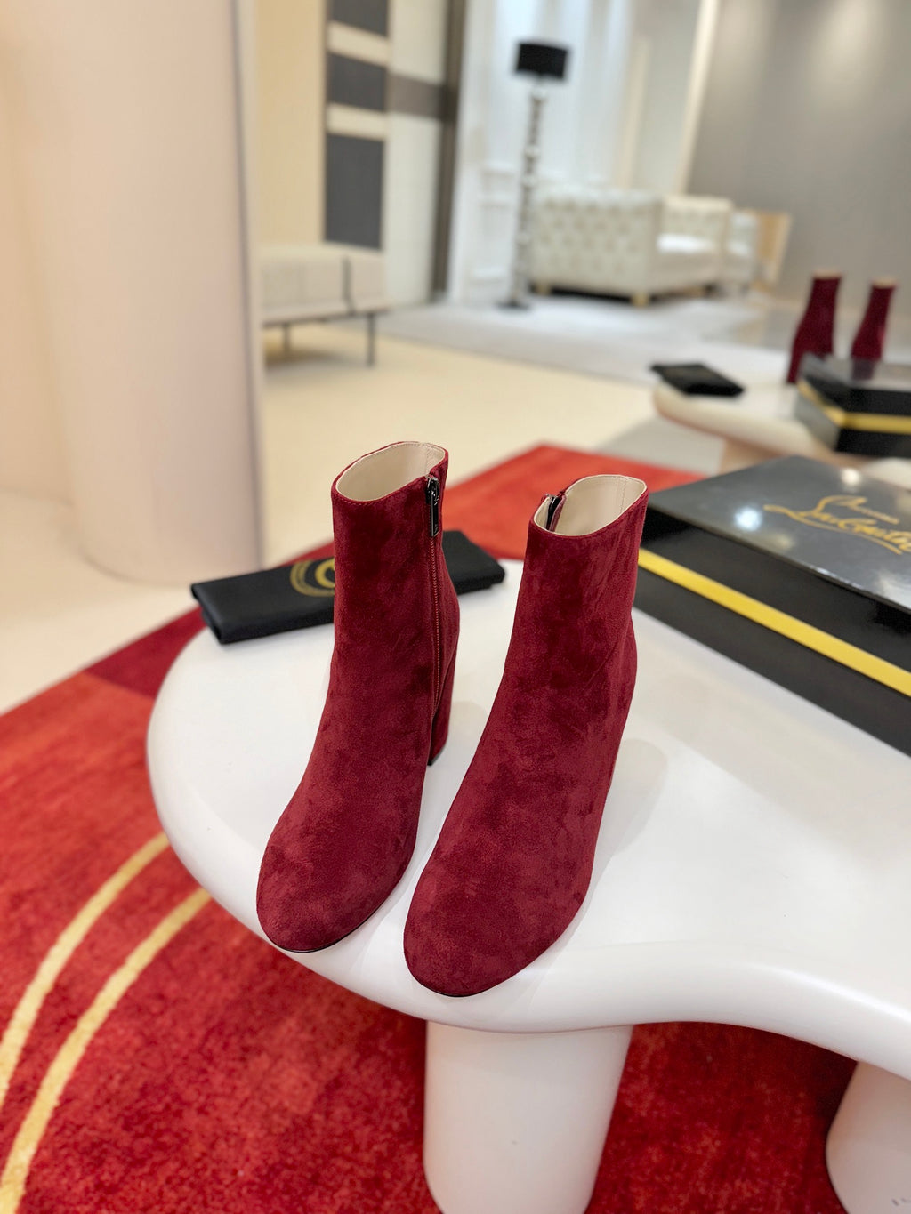Jane Square-Heel Ankle Boots