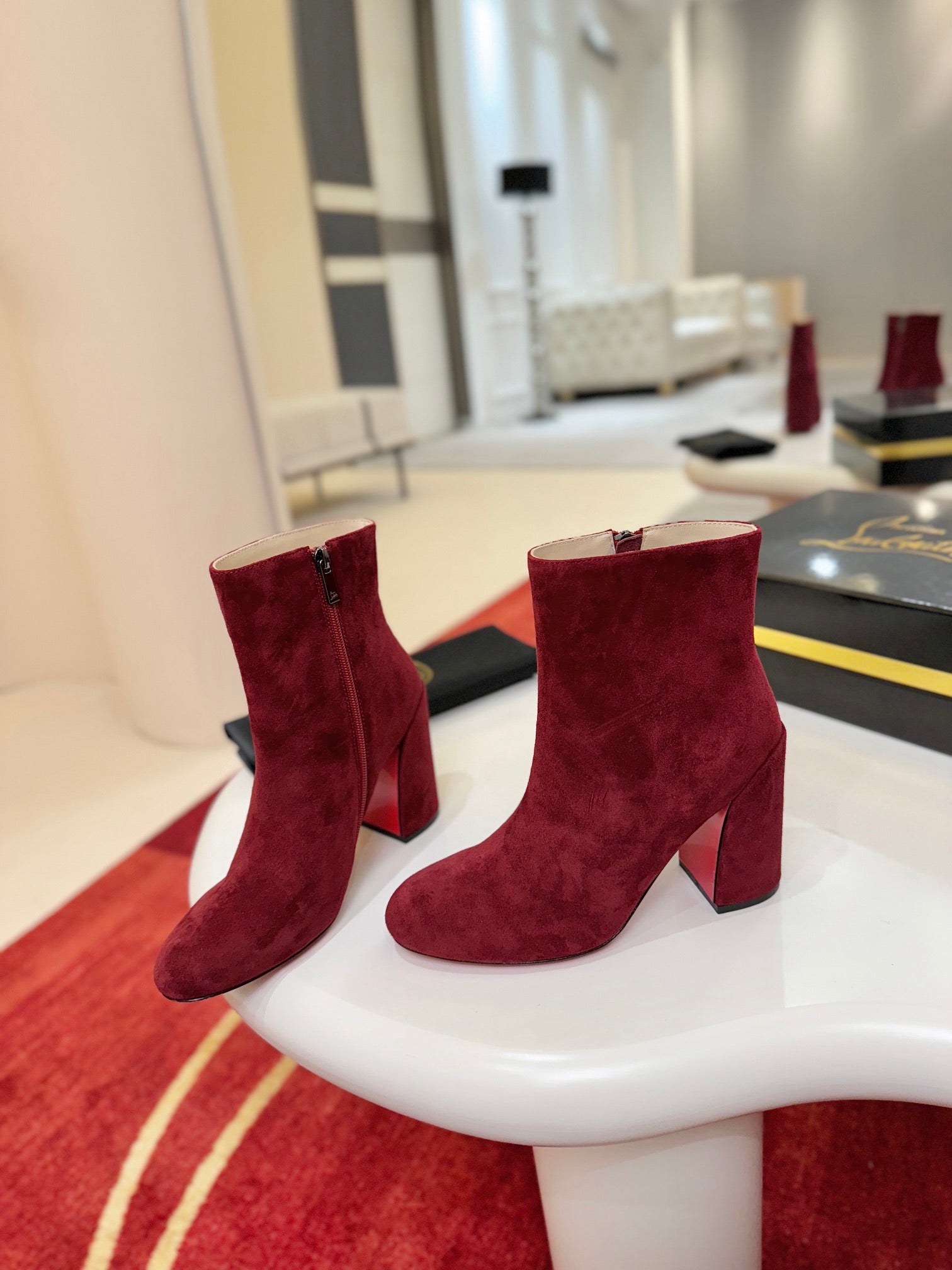 Jane Square-Heel Ankle Boots