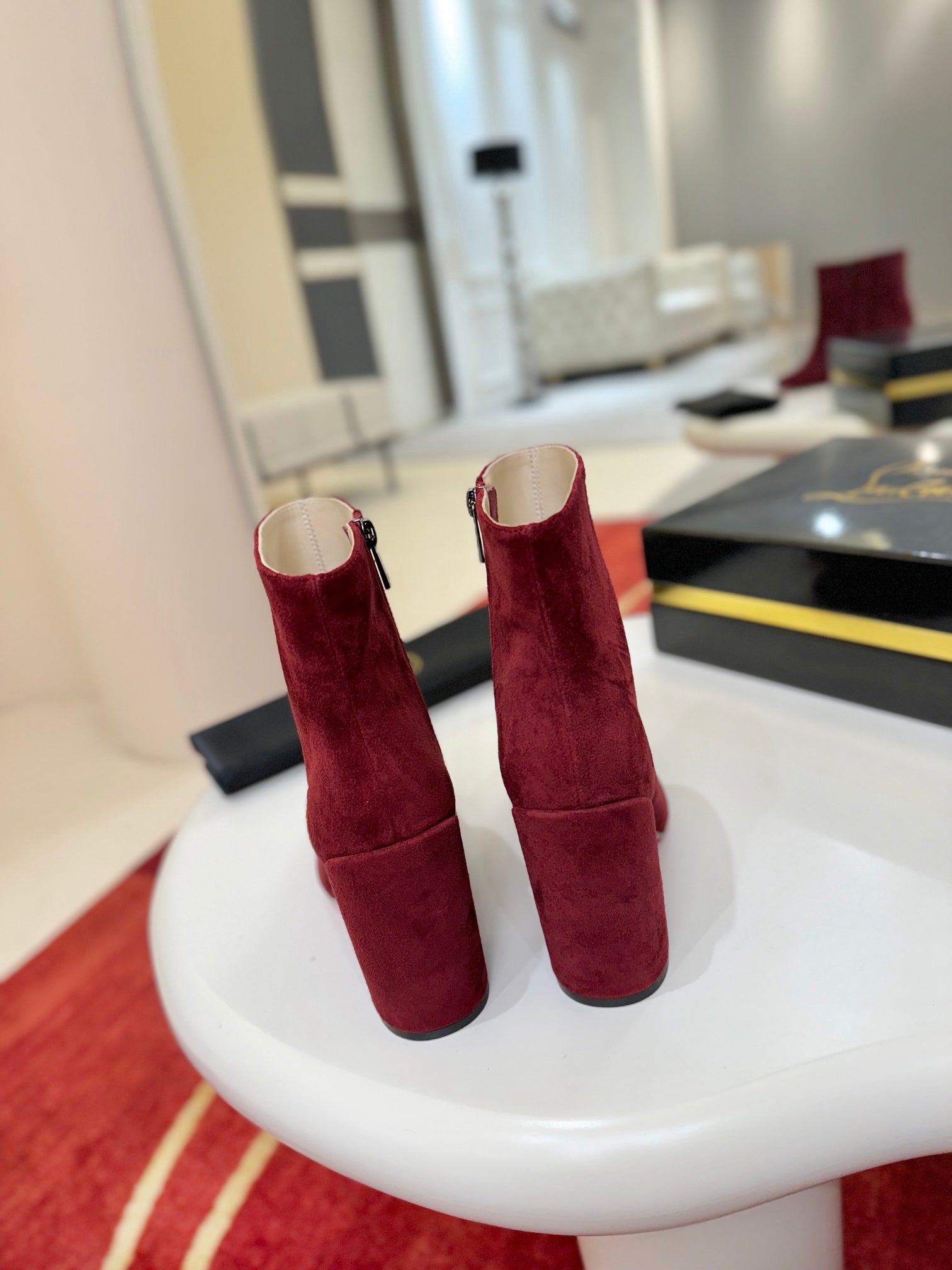 Jane Square-Heel Ankle Boots