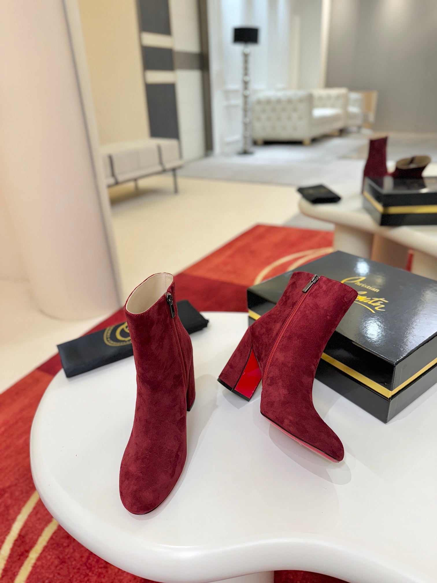 Jane Square-Heel Ankle Boots