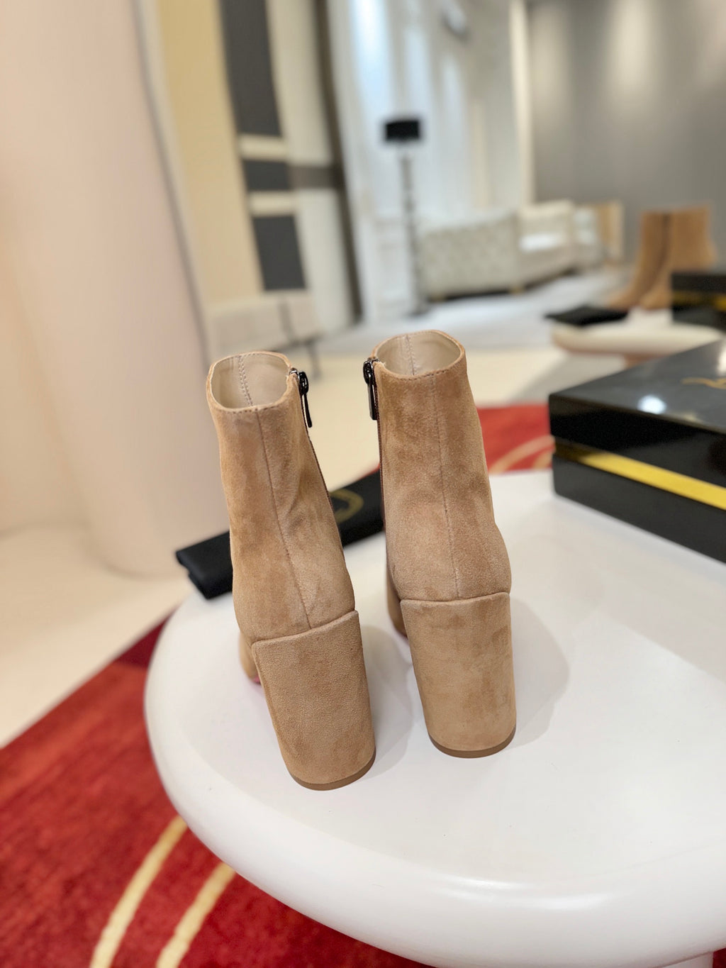 Jane Square-Heel Ankle Boots