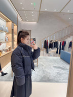 Cropped Down Jacket – Technical Piping Edition
