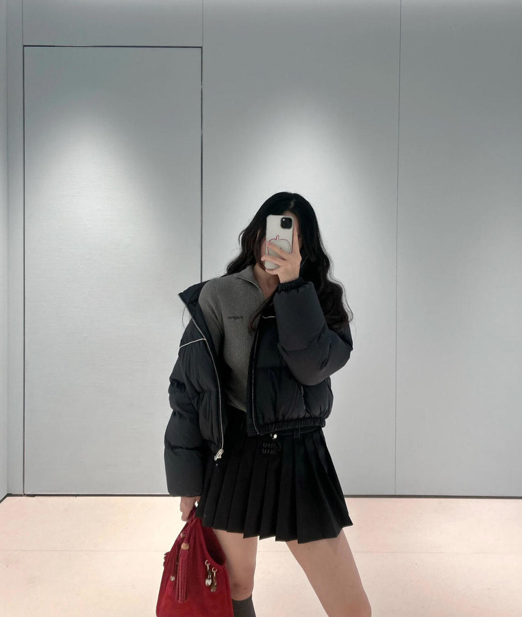 Cropped Down Jacket – Technical Piping Edition