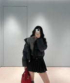 Cropped Down Jacket – Technical Piping Edition