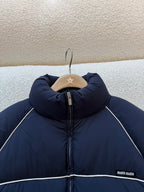Cropped Down Jacket – Technical Piping Edition
