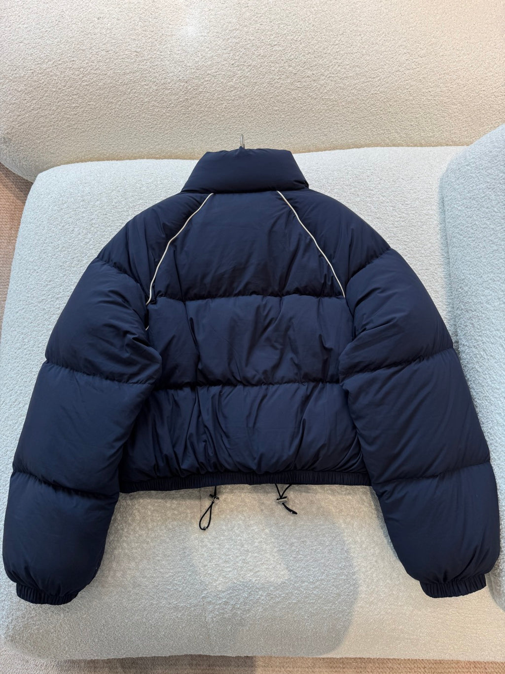 Cropped Down Jacket – Technical Piping Edition