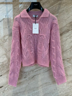 Aran Mohair Wool Sweater – Polo Collar