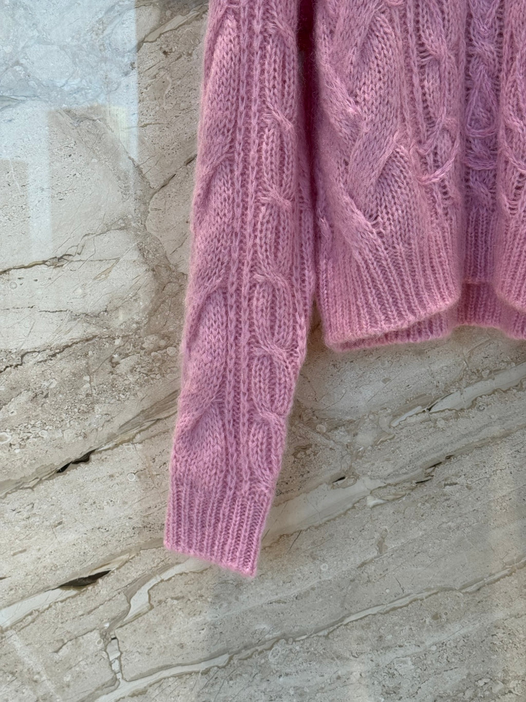 Aran Mohair Wool Sweater – Polo Collar