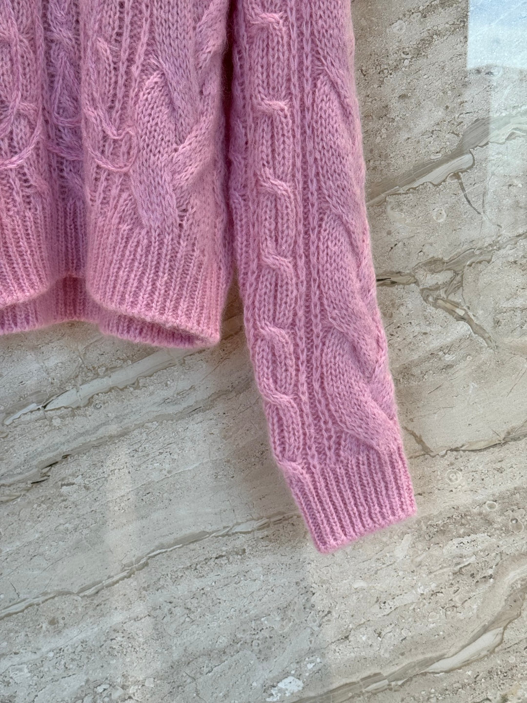 Aran Mohair Wool Sweater – Polo Collar
