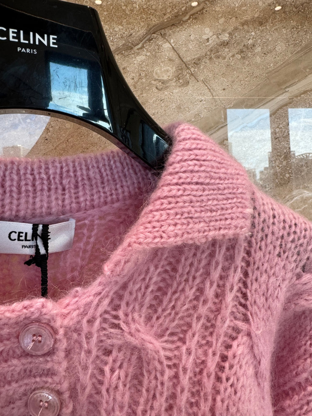 Aran Mohair Wool Sweater – Polo Collar