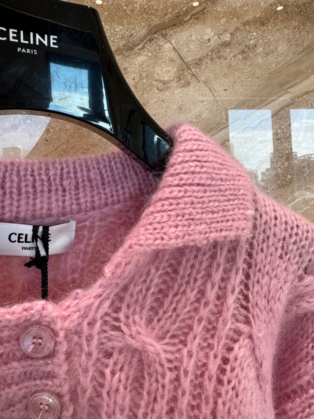 Aran Mohair Wool Sweater – Polo Collar