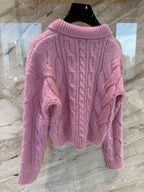 Aran Mohair Wool Sweater – Polo Collar