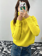 Wool Turtleneck Sweater – Soft Butter Yellow