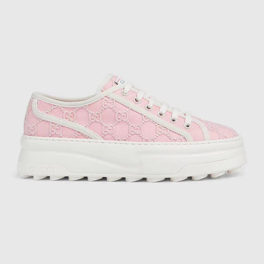 Tennis 1977 – Pink G Embroidered Platform Sneaker
