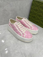Tennis 1977 – Pink G Embroidered Platform Sneaker