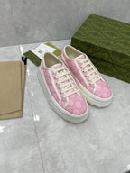 Tennis 1977 – Pink G Embroidered Platform Sneaker