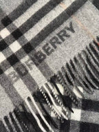Premium Cashmere Contrast Plaid Scarf — Unisex — 30 × 168 cm