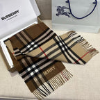 Premium Cashmere Contrast Plaid Scarf — Unisex — 30 × 168 cm