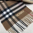 Premium Cashmere Contrast Plaid Scarf — Unisex — 30 × 168 cm
