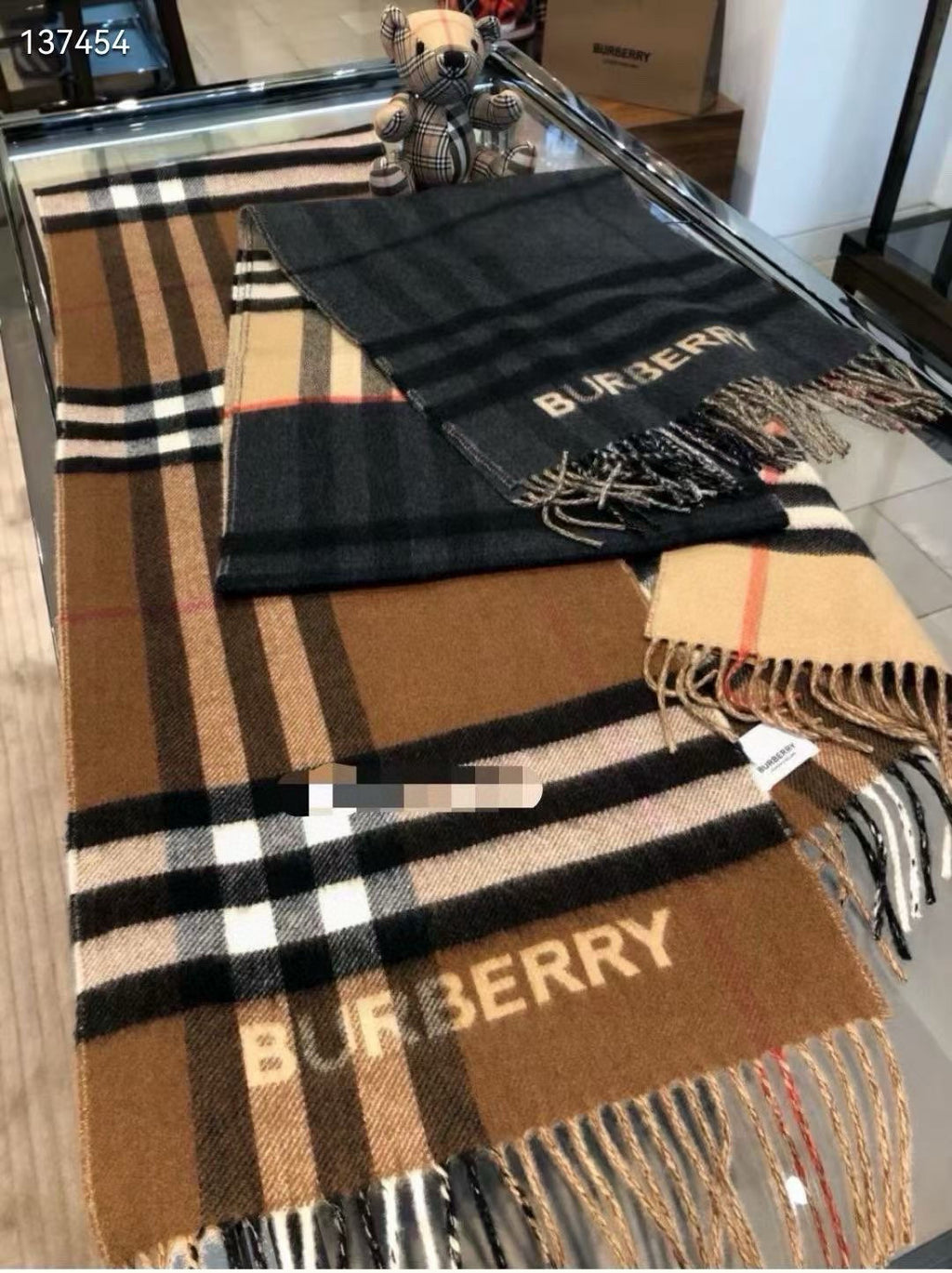 Premium Cashmere Contrast Plaid Scarf — Unisex — 30 × 168 cm
