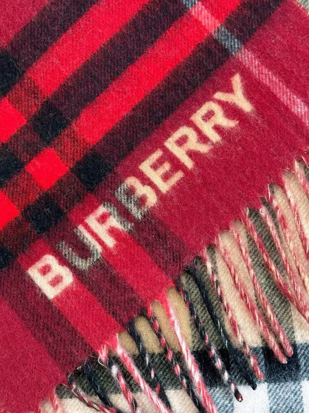 Premium Cashmere Contrast Plaid Scarf — Unisex — 30 × 168 cm