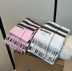 Double-Sided Cashmere Blend Scarf — Unisex — 180 × 30 cm