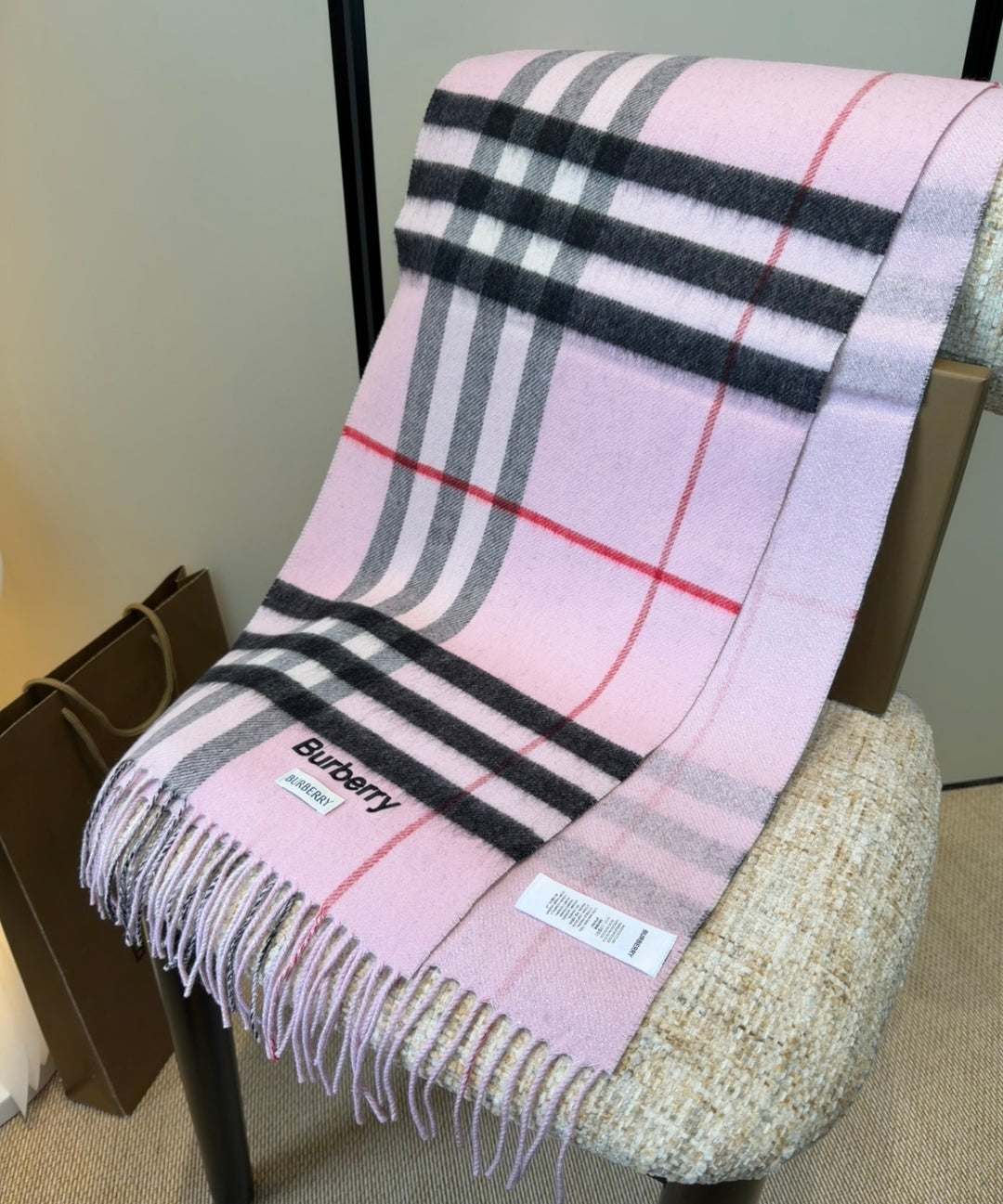 Double-Sided Cashmere Blend Scarf — Unisex — 180 × 30 cm