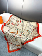 New Luxury Double-Sided Cashmere & Silk Square Scarf — 135 × 135 cm