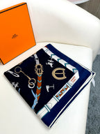 New Luxury Double-Sided Cashmere & Silk Square Scarf — 135 × 135 cm