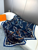 New Luxury Double-Sided Cashmere & Silk Square Scarf — 135 × 135 cm