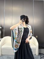 New Luxury Double-Sided Cashmere & Silk Square Scarf — 135 × 135 cm