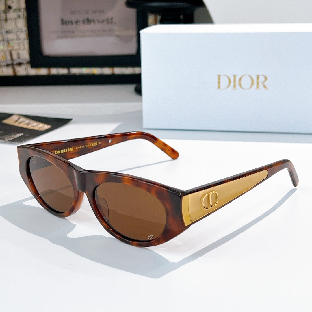 Sleek Sculptural Square Sunglasses — Black & Gold Accent