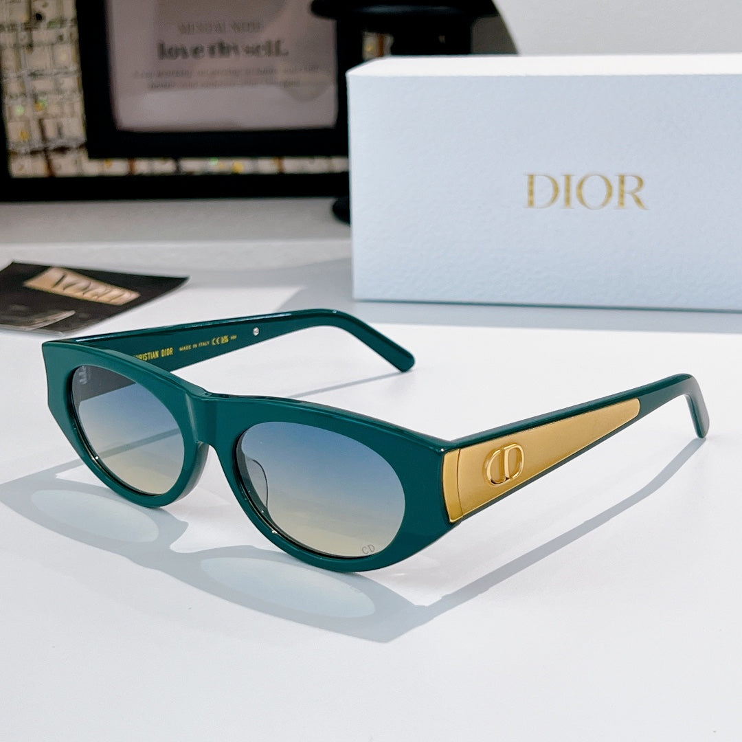 Sleek Sculptural Square Sunglasses — Black & Gold Accent