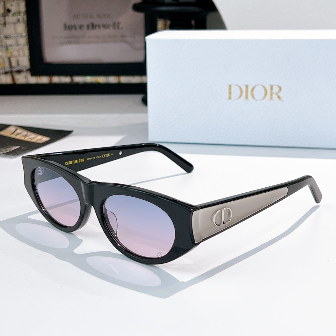 Sleek Sculptural Square Sunglasses — Black & Gold Accent