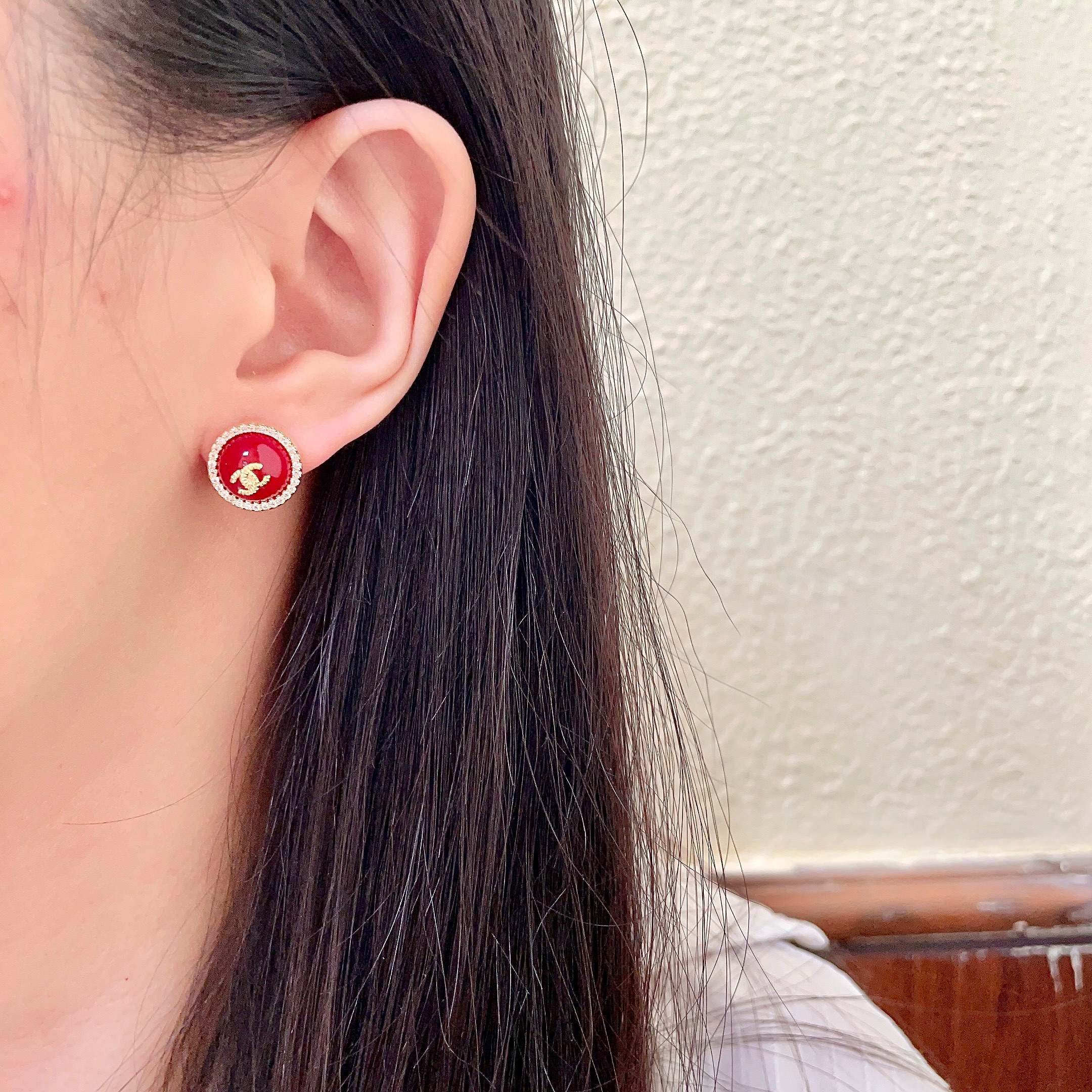 Vintage-Inspired Double-C Stud Earrings — Elegant & Refined